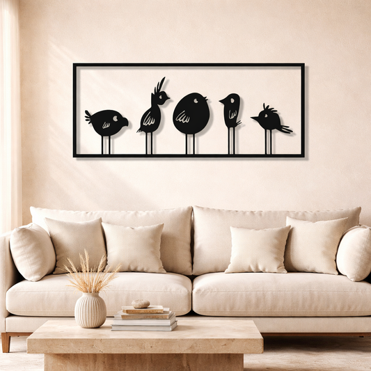 Beautiful Modern Style Bird Metal Wall Art | Premium Laser-Cut Wall Decor