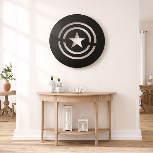Captain America Shield Metal Wall Art | Premium Laser-Cut Wall Decor