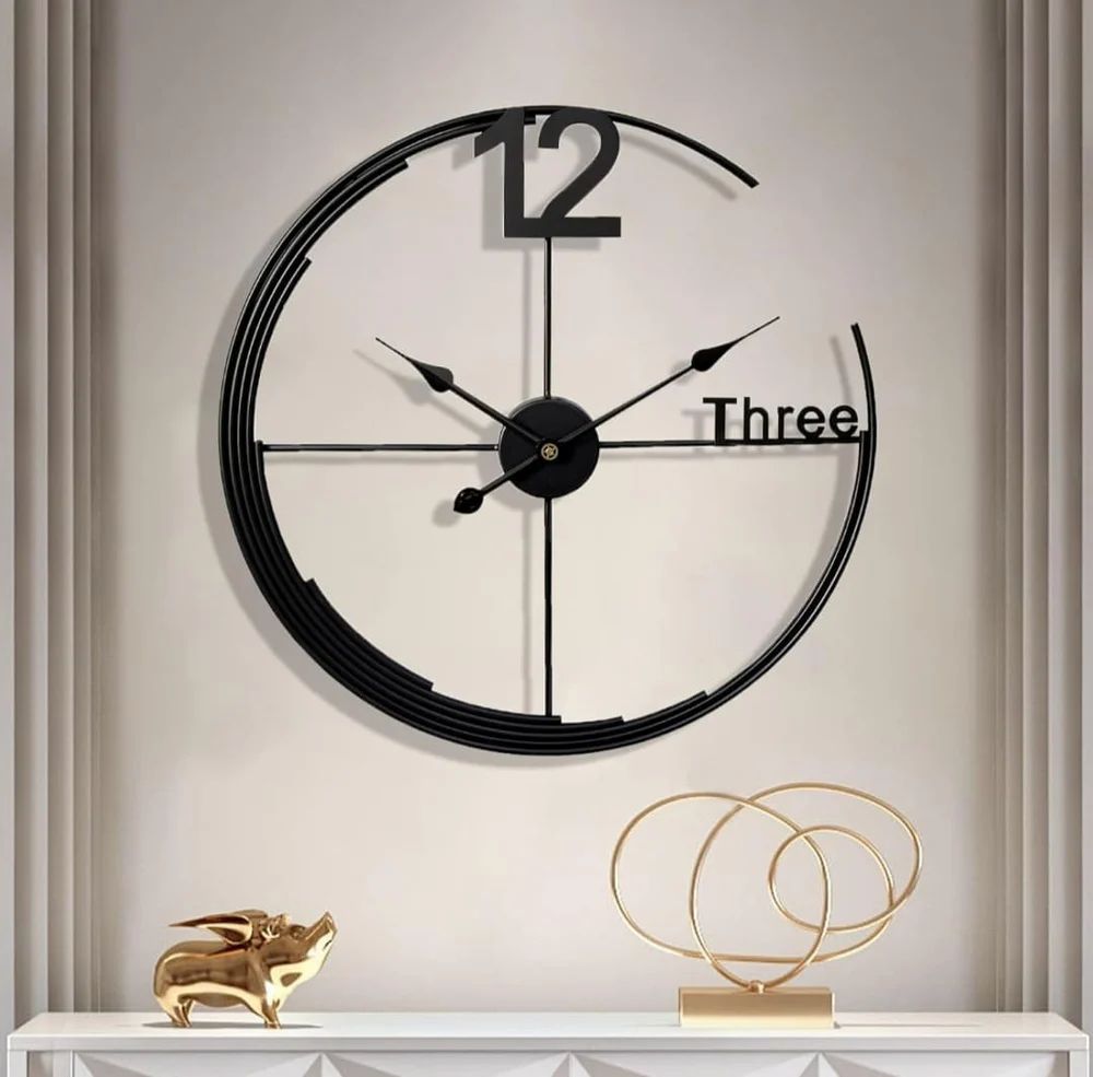 Metal Retro Minimalist Modern Round Wall Clock