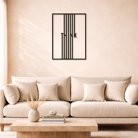 Beautiful Line Art Text Metal Wall Art | Premium Laser-Cut Wall Decor