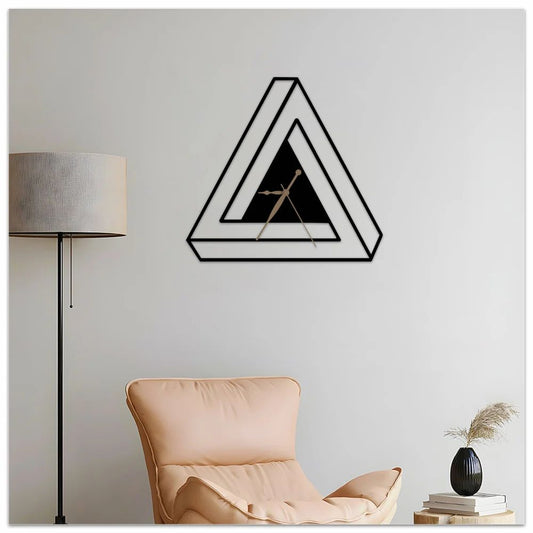 Classic Triangle Metal wall clock