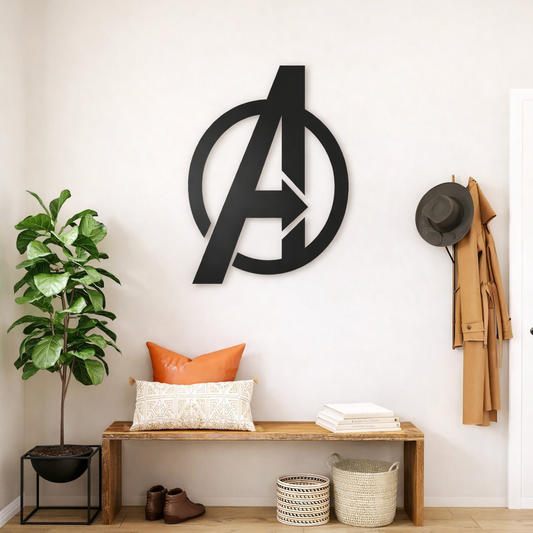 Avengers Sign Alphabet Word Metal Wall Art | Premium Laser-Cut Wall Decor