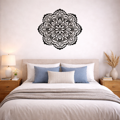 Bloom Mandala Metal Wall Art | Premium Laser-Cut Wall Decor