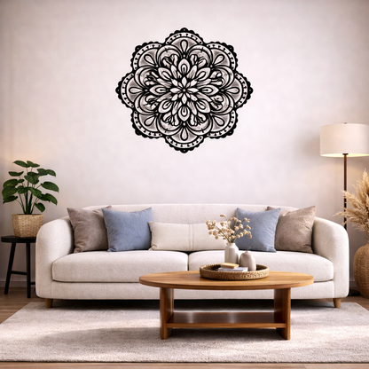 Bloom Mandala Metal Wall Art | Premium Laser-Cut Wall Decor