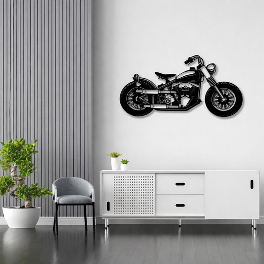 Bobber Bike Metal Wall Art | Premium Laser-Cut Wall Decor