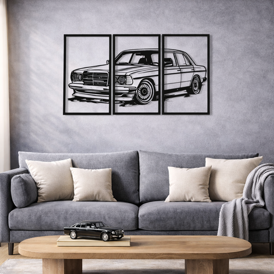 Classic Sedan Car Metal Wall Art | Premium Laser-Cut Wall Decor