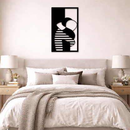 Contemporary Geometric Portrait Metal Wall Art | Premium Laser-Cut Wall Decor