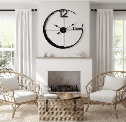 Metal Retro Minimalist Modern Round Wall Clock