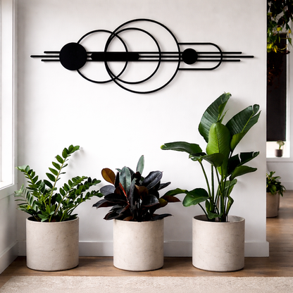 Interlocking Circles Metal Wall Art | Premium Laser-Cut Wall Decor