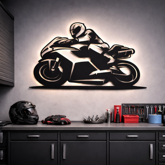 Midnight Racer Metal Wall Art | Premium Laser-Cut Wall Decor
