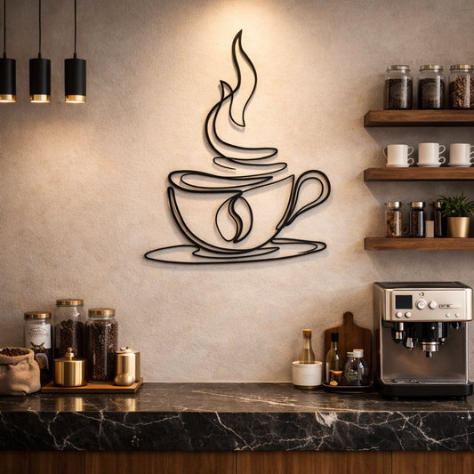 Morning Brew Metal Wall Art | Premium Laser-Cut Wall Decor