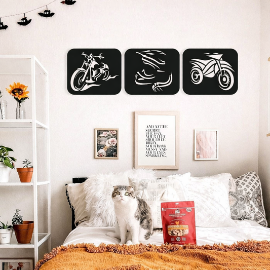 Motorcycle Metal Wall Art | Premium Laser-Cut Wall Decor