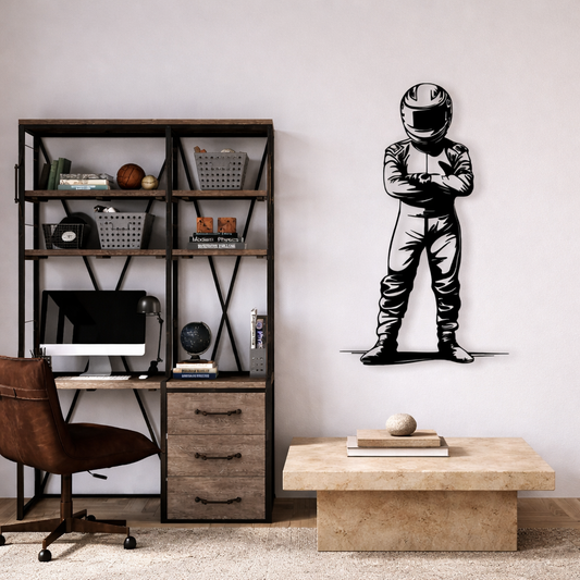 Motorsport Racing Driver Metal Wall Art | Premium Laser-Cut Wall Decor
