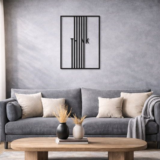 Beautiful Line Art Text Metal Wall Art | Premium Laser-Cut Wall Decor